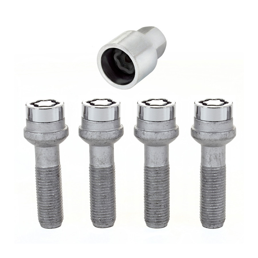 McGard Slotboutenset M14x1.50 - Bolkonisch R14 - Lengte 37,1mm (19mm kop) | MG28044 McGard Slotboutenset M14x1.50 - Bolkonisch R14 - Lengte 37,1mm (19mm kop) | MG28044
