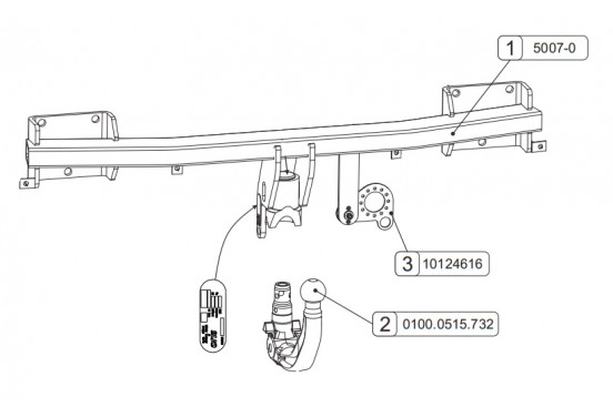 Afneembare trekhaak 050-143 Oris