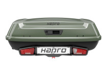 Hapro Boxer L Trekhaakkoffer 420L met Platform Sage Green