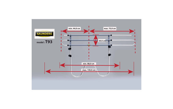 Saunders Support Universel pour Chien W-Tube 17-25cm, Image 4