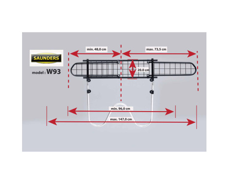 Saunders Support universel pour chiens, fil métallique 17-25 cm, Image 3