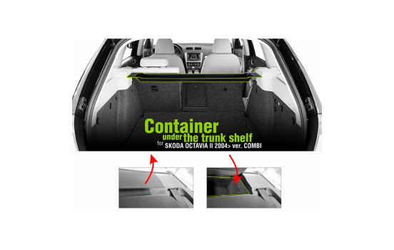 Compartiment pour plage arrière sur mesure pour Skoda Octavia II Kombi 2004-2013, Image 2