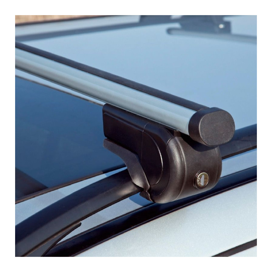 Barres De Toit Twinny Load Aluminium A99 - Jusqu’à 90kg, Antivol Intégré, Pour Barres Longitudinales Fermées Ou Petites Ouvertes