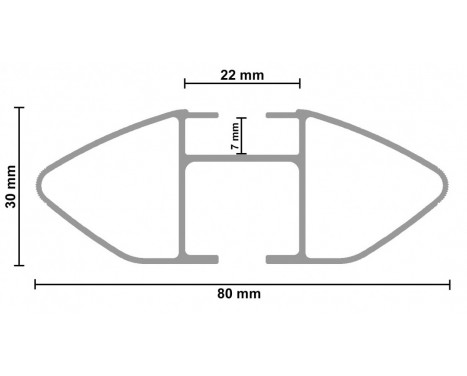 G3 CLOP Airflow (Wide) barres de toit aluminium, Image 5