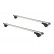 Barres de toit Twinny Load en aluminium A01 - Avec rails de toit ouverts