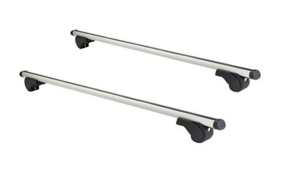 Barres de toit Twinny Load en aluminium A01 - Avec rails de toit ouverts