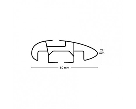 Jeu de barres de toit Twinny Load Aluminium adapté à Tesla Model 3, Image 8