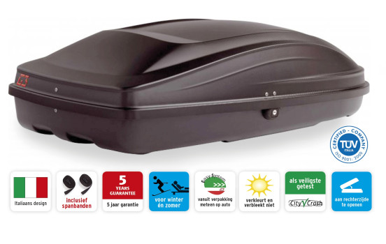 Coffre de toit G3 Spark 320 noir mat métallisé, Image 3