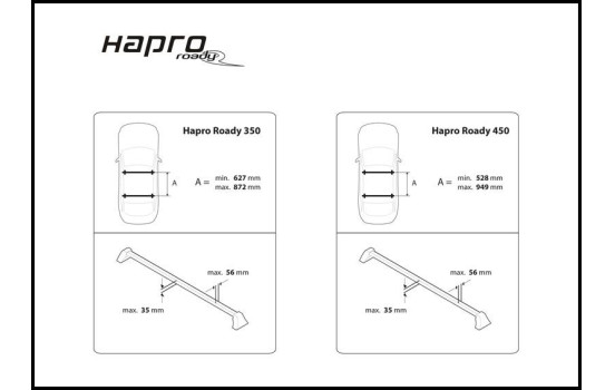 Coffre de toit Hapro Roady 350 Anthracite, Image 6