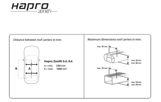 Coffre de toit Hapro Zenith 8.6 Noir brillant, Image 16