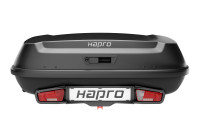 Coffre de remorquage Hapro Boxer L 420 L avec plateforme hexagonale noire