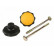 Bouton Spinder 10623 noir / jaune avec boulon (2x)