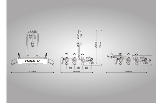 Porte-vélos Hapro Atlas Active 3 - 3 vélos, Image 4