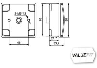Feu antibrouillard arrière à LED 12V 80x80mm