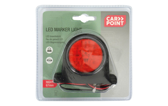Marqueur latéral droit rouge / blanc 67mm, Image 3