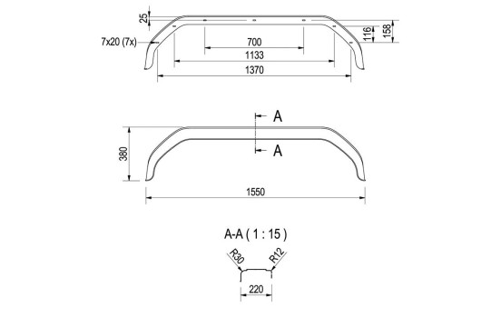 Garde-boue pour roues en plastique tandem de 13 pouces / 14 pouces, Image 3