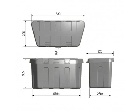 Boîte de rangement ProPlus Barre d'attelage sans kit de montage, Image 4