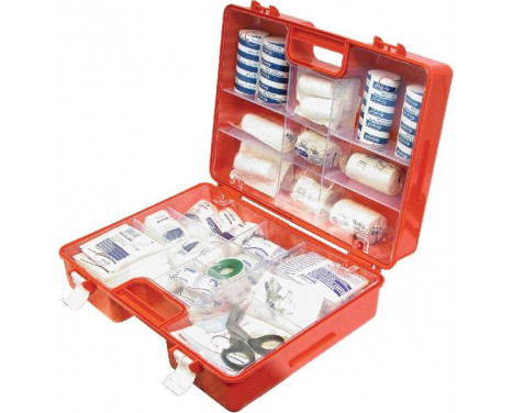 Trousse de secours orange avec support mural, double compartiment, Image 2