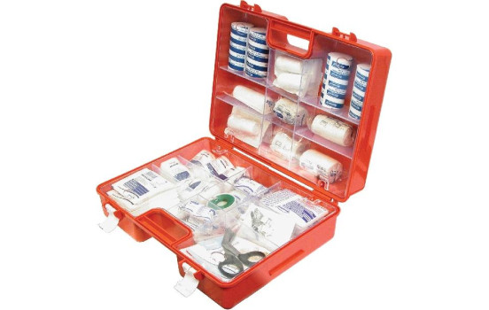 Trousse de secours orange avec support mural, double compartiment, Image 2