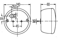 Bakljus 2SD 001 685-627 Hella