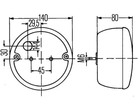 Bakljus 2SD 001 685-627 Hella