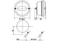 Bakljus 2SD 013 155-011 Hella