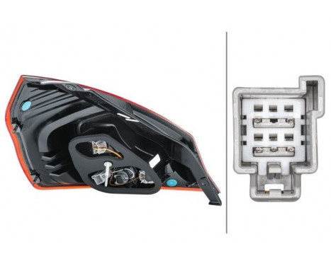 Bakljus Ford Fiesta VI 01/13- höger 2VP 354 805-021 Hella, bild 2