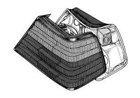 Bakljus vänster från 9:e 1993 utan lamphållare 3025939 Van Wezel