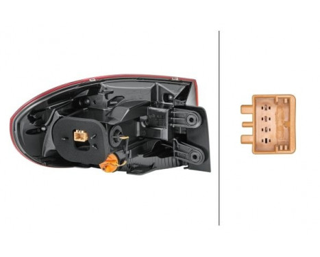 Bakljus VW Tiguan 2011- renoverad LED 2SD 011 715-061 Hella, bild 2