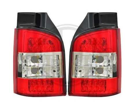 Bakre lampor lämpliga för Volkswagen Transporter T5 03- LED röd / klar (baklucka) 2272995 Diederichs, bild 2