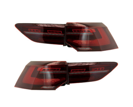 Set LED-bakljus lämplig för Volkswagen Golf VIII 2020- exkl. Variant - Röd/Smoke - inkl. Dyn DL VWR26LRSD AutoStyle