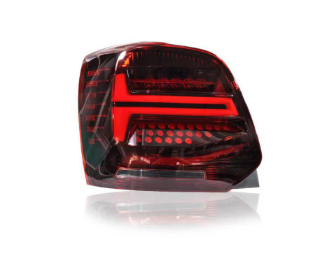 Set med LED-bakljus lämplig för Volkswagen Polo 6R/6C 2009-2017 - Röd/Smoke Grey - inkl Dynamic DL VWR27LRSD AutoStyle