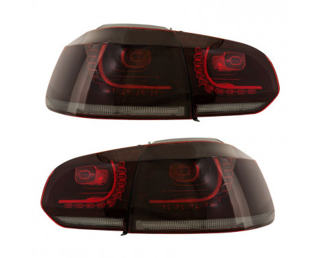 Ställ in R-Look LED Bakljus som passar för Volkswagen Golf VI 2008-2012 exkl. Variant - Röd / Klar DL VWR95LRCD AutoStyle