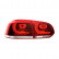 Ställ in R-Look LED passande för Baklykter Volkswagen Golf VI 2008-2012 exkl. Variant - Röd / Klar DL VWR95LRC AutoStyle
