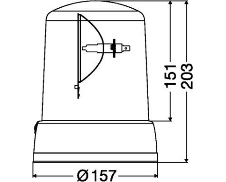 Blinkande ljus KL7000 24V blå magnetisk