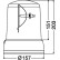 Blinkande ljus KL7000 24V blå magnetisk