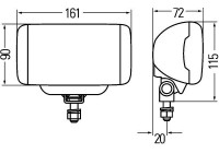 Dimljus Comet FF 450 z/huv z/gl 12V