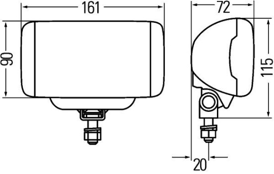 Dimljus Comet FF 450 z/huv z/gl 12V