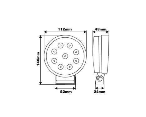 Simoni Racing Spotlight Set 112mm - LED - Svart - Set om 2, bild 5