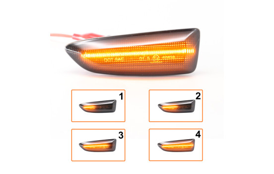 Set LED-sidoblinkers lämplig för - lämplig för Opel Diverse - Rökfärgad - inkl. dynamiskt varselljus, bild 6