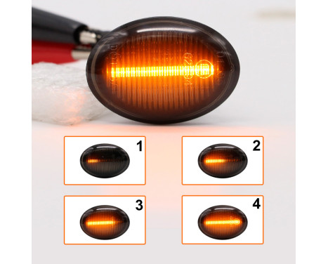 Set med LED sidoblinkers lämplig för Alfa/Fiat/Ford/Lancia olika modeller - Smoke grey - inkl, bild 7