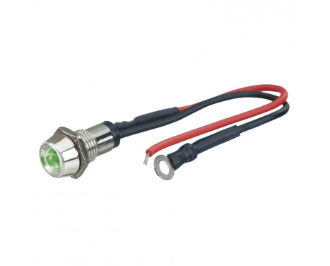 Foliatec LED kontroll Ljus krom - power grön Ø = 10mm - 1 st
