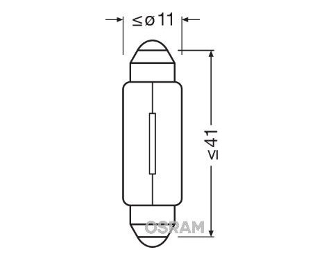 Osram Original 24V 10W 11x41mm, bild 3