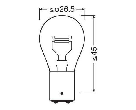 Osram Original 24V P21/5W BAY15d, bild 3