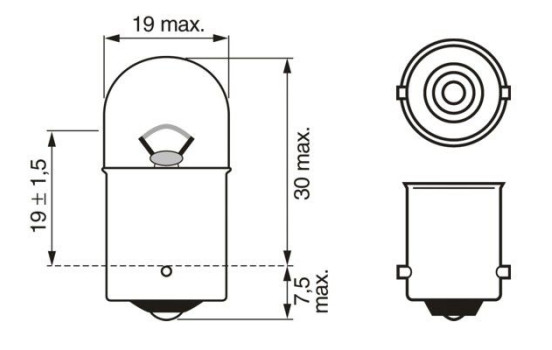 Bosch 12V 10W, R10W, BA15s, bild 6