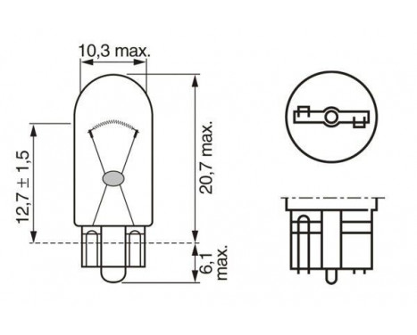 Bosch 12V W5W W2.1X9.5D - 10 st, bild 6