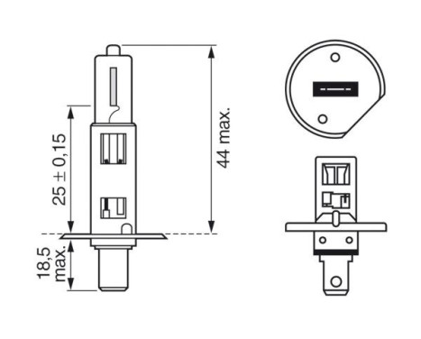 Bosch Glödlampa 12V H1 P14.5s, bild 6