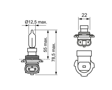 Bosch glödlampa 12V HIR2 PX22d, bild 5