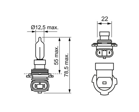 Bosch glödlampa 12V HIR2 PX22d
