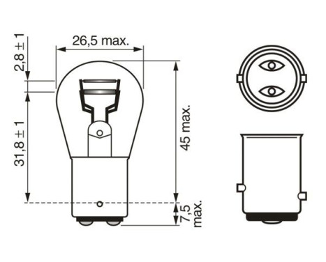 Bosch glödlampa P21/5W